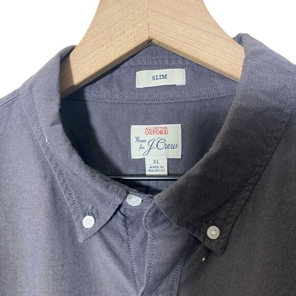 J. Crew Button Down Shirt Men's XL Gray Casual 100% Cotton - Picture 2 of 4